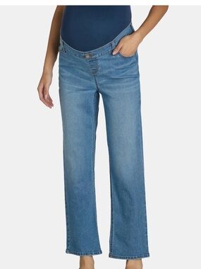 Maternity Straight-Leg Jeans in Light Blue